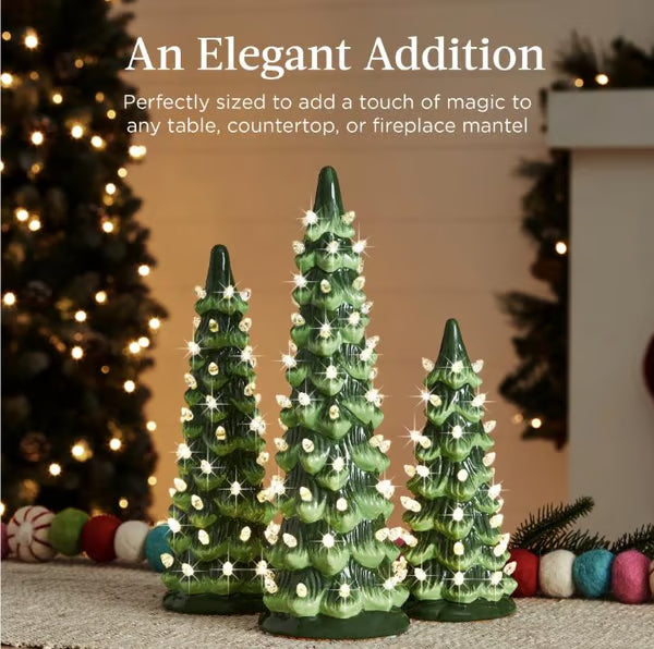 🏆Flash Sale⚡ 50K+ SOLD! Almost Gone-💥Retro Hand-Painted Tabletop Christmas Trees🎄