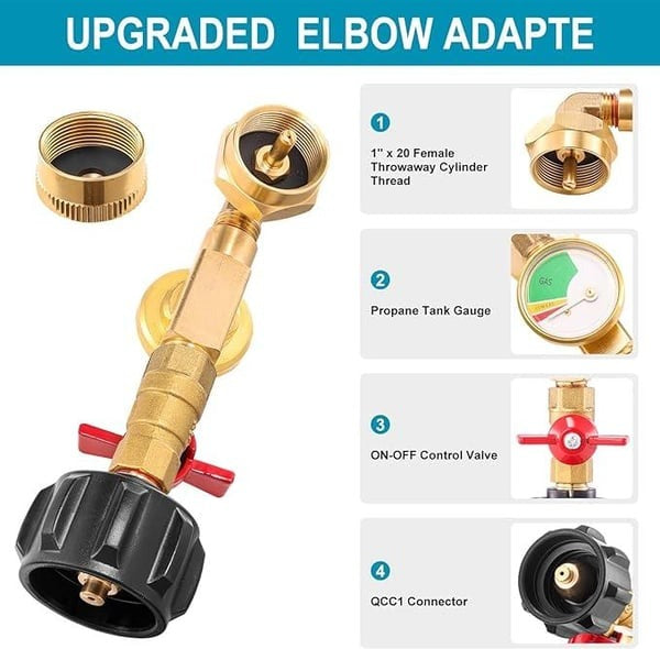 π₯ Top-Rated Propane Refill Elbow Adapter with Tank Gauge