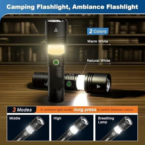 Fathers Day Giftš„Strong Flashlight Camping Light