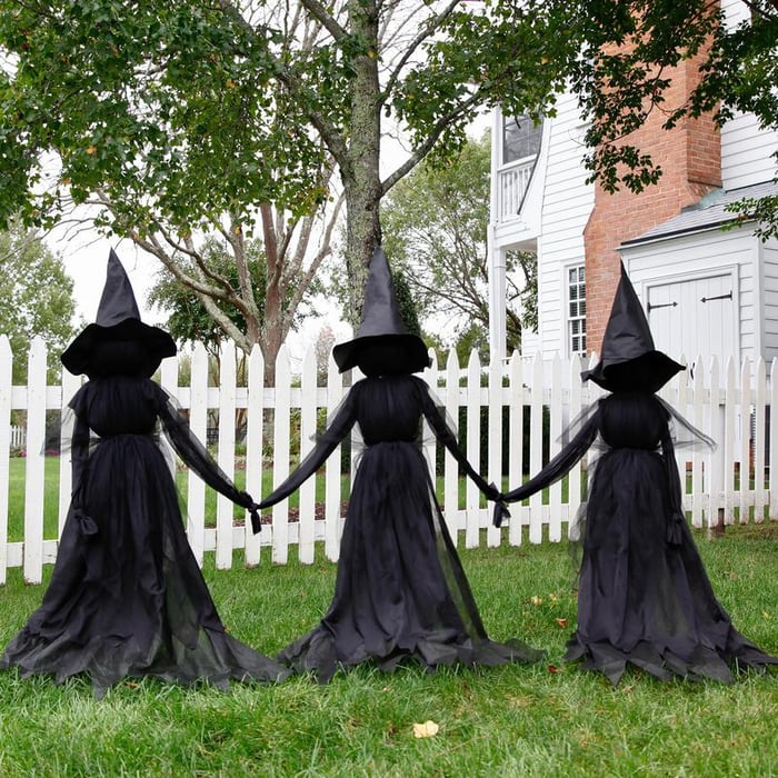 🔥Last Day 49% OFF🎃2025 Halloween Sale 🧙♀️Lighted Halloween Witch Stakes VNP