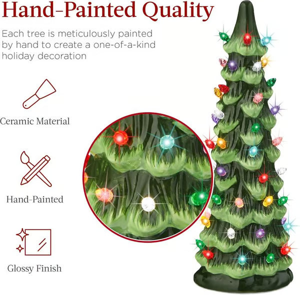 🏆Flash Sale⚡ 50K+ SOLD! Almost Gone-💥Retro Hand-Painted Tabletop Christmas Trees🎄