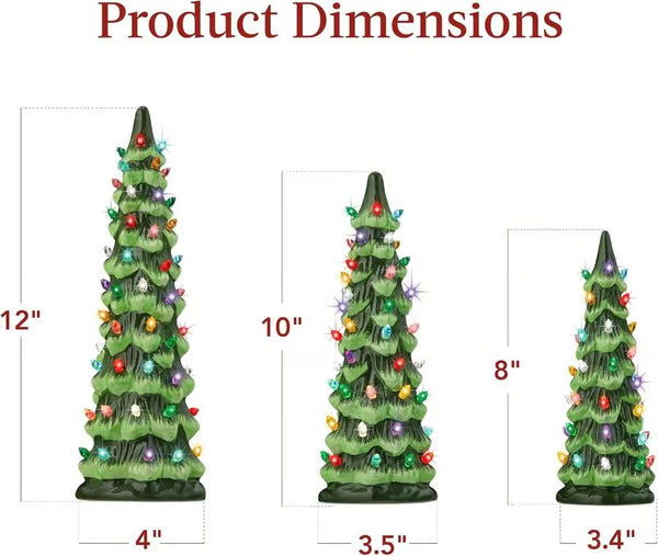 🏆Flash Sale⚡ 50K+ SOLD! Almost Gone-💥Retro Hand-Painted Tabletop Christmas Trees🎄
