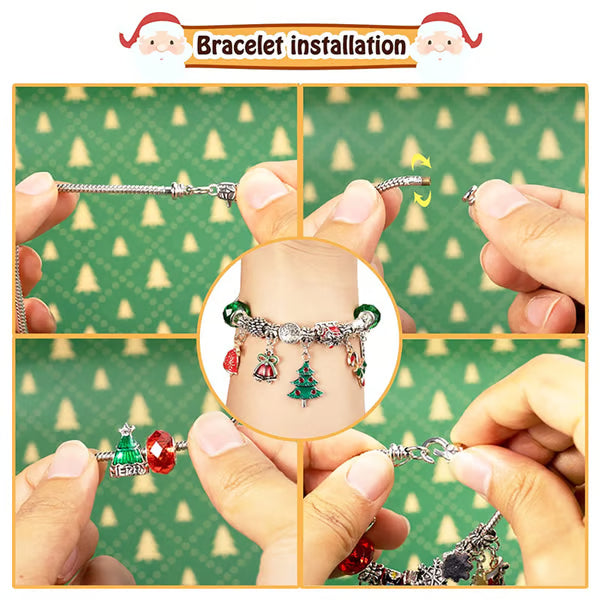 DIY 24 Days Christmas Countdown Calendar Bracelets Set - LHT