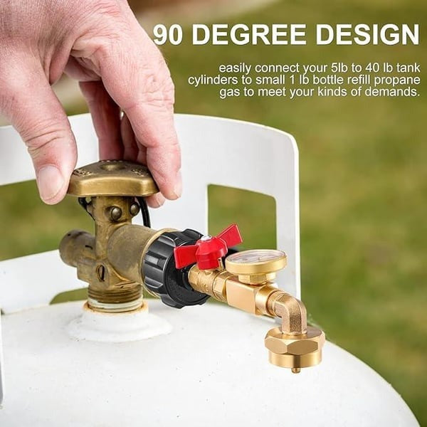 π₯ Top-Rated Propane Refill Elbow Adapter with Tank Gauge