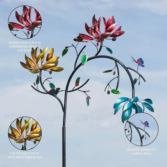 π₯π₯70% OFF -Beautiful Summer Multi Colored Flowers Wind Spinner
