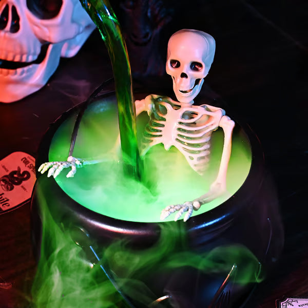 "Magic Floating Potion Cauldron Diffuser – Halloween Decor with Fog & LED Lights"