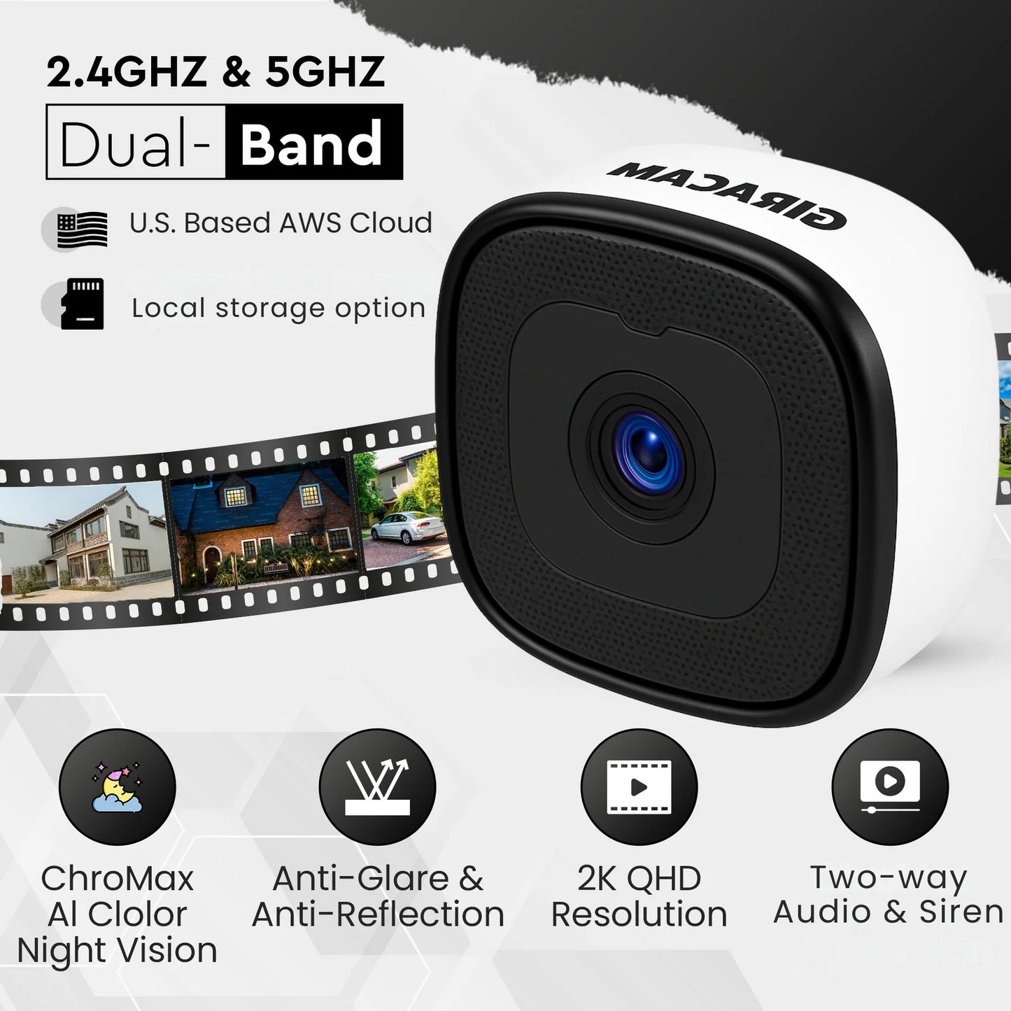 π₯ Crystal-clear 2K security camera π₯ Color Night Vision π 24/7 Recording & Smart Alerts π¨