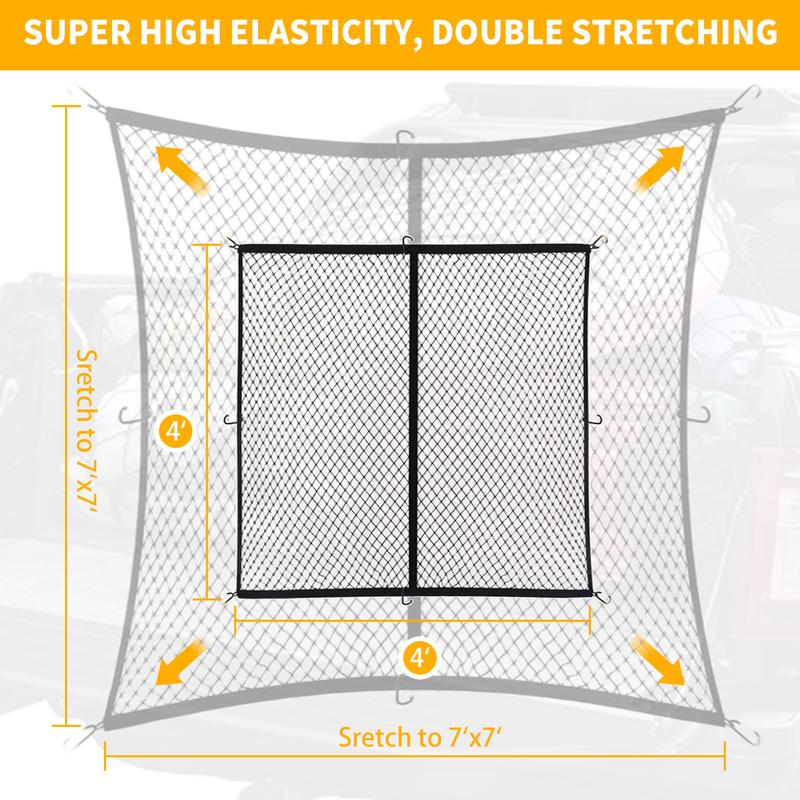 Highly Elastic Truck Bed Net – Heavy-Duty, 100% Authentic