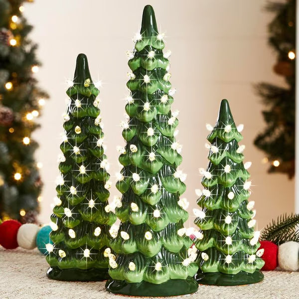 🏆Flash Sale⚡ 50K+ SOLD! Almost Gone-💥Retro Hand-Painted Tabletop Christmas Trees🎄