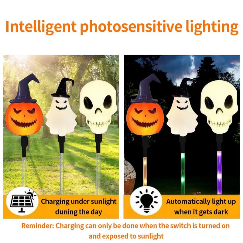🔥Halloween Early Discount 49% Off🔥A Set Of 6 Pcs, Halloween Solar Garden Lights VNP