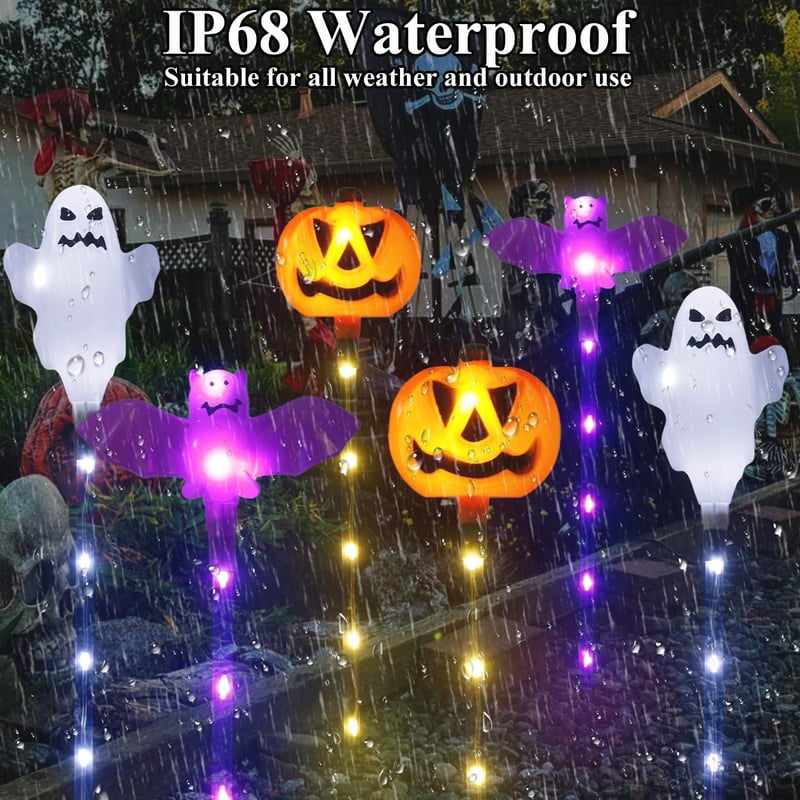 🔥Halloween Early Discount 49% Off🔥A Set Of 6 Pcs, Halloween Solar Garden Lights VNP