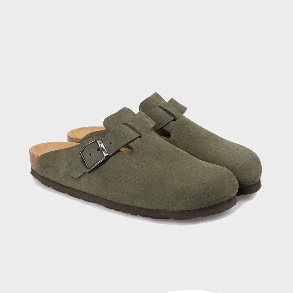 Classic Round-Toe Cork Clogs – Casual Suede Slip-Ons for Men & Women