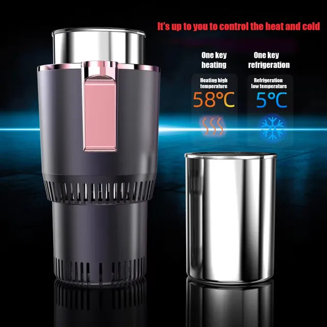 🚗🥤 2-in-1 Smart Car Cup – Cooler❄️ & 🔥 Warmer for Perfect Drinks Anytime!