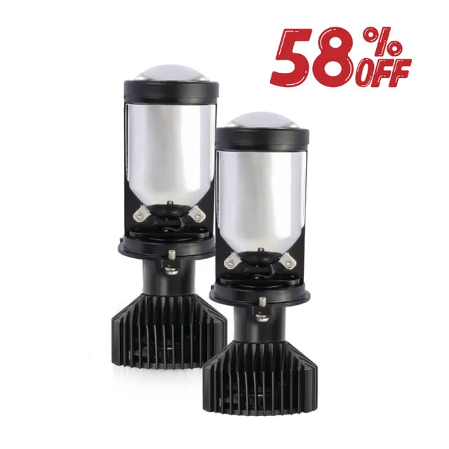 Mini Universal Projector LED Headlight - For all bikes and all cars