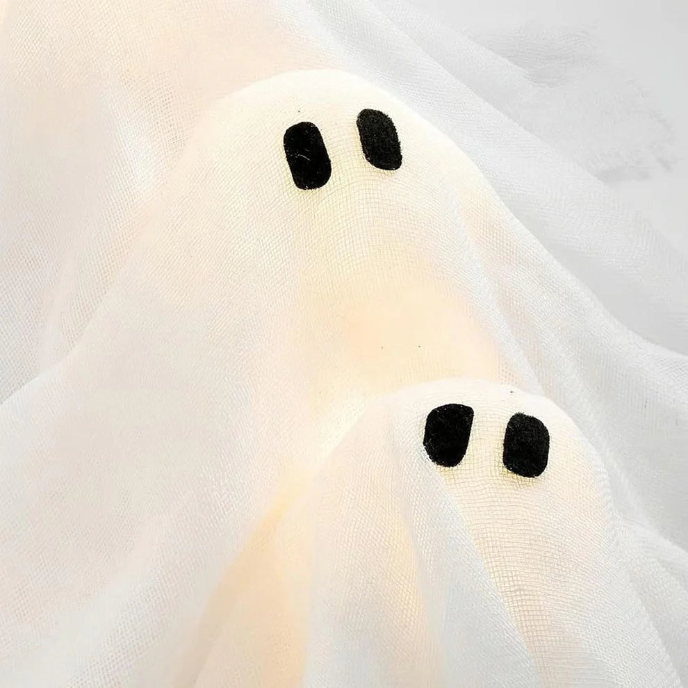 🔥 2025 HOT SALE -👻 ✨ Spooky Halloween Glow Wreath – Light Up Your Home with LED Ghostly Charm - LHT