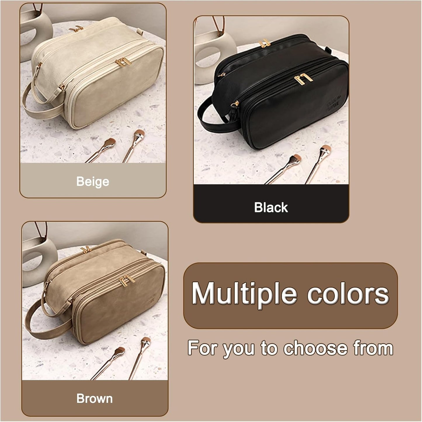 Portable Makeup Bag, Back To School, Fall Large Capacity Cosmetic Storage Bag, Travel Accessories, Travel Essentials, Zipper Makeup Organizer Pouch, Versatile Storage Stationery, Cosmetics Organizer, Brush Pouch, Vanity Bag Organizer, Makeup Bag Set