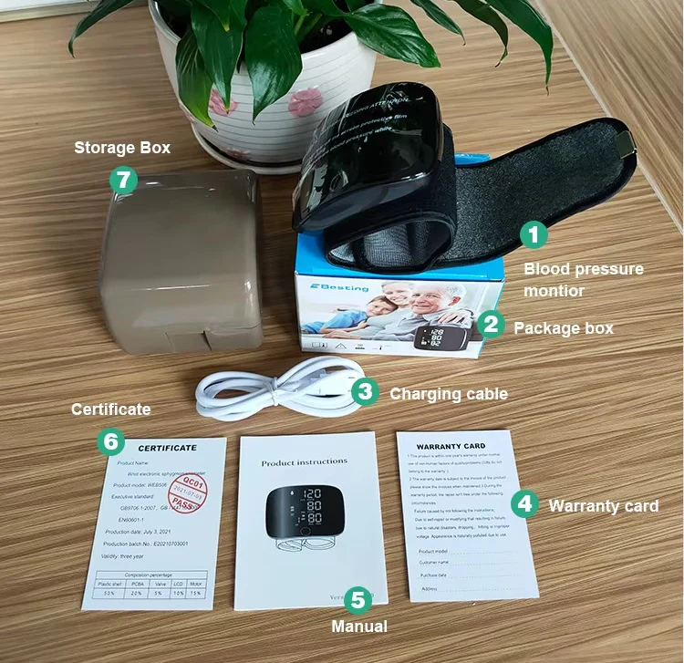 Wrist Blood Pressure Monitor Led Display VNP