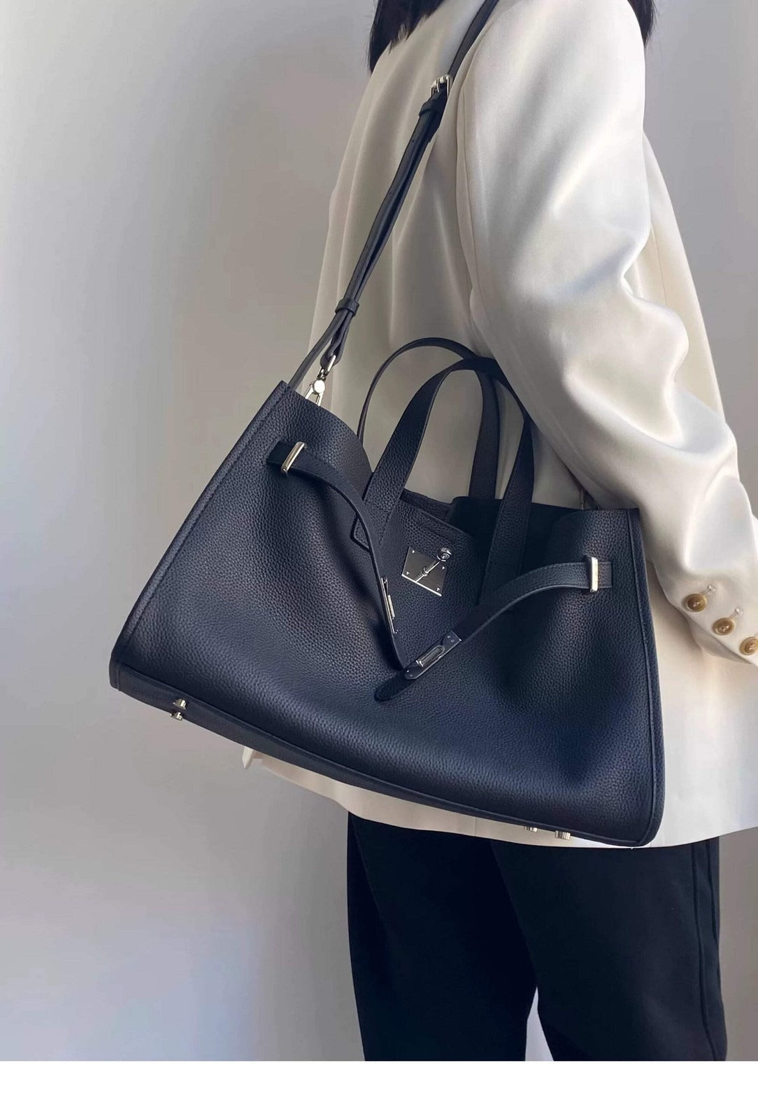 Urban Luxe — Genuine Leather Power Tote. Women’s shoulder bag