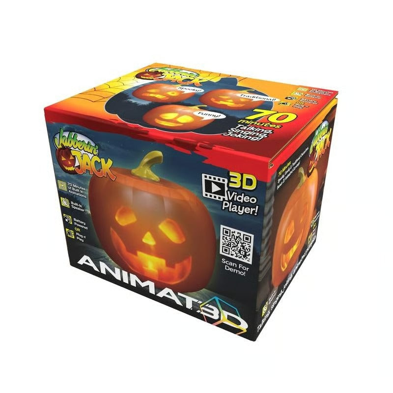 3D Jabberin' Jack The Talking Animated Pumpkin with Built-In Projector & Speaker