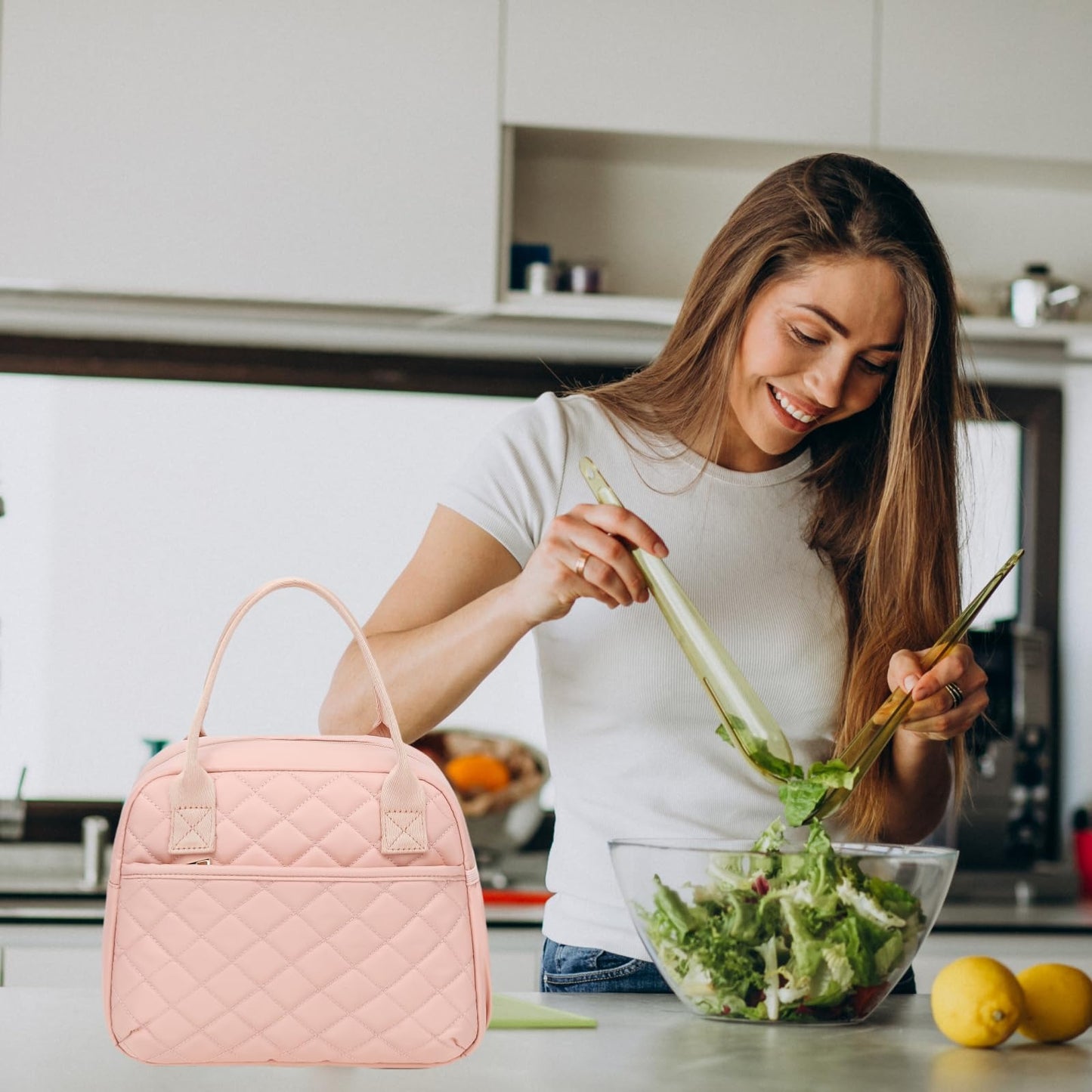 Insulated Lunch Bag for Women Men Large Reusable Lunch Box Adult Leakproof Portable Cooler Tote Bags for Work Picnic VNP