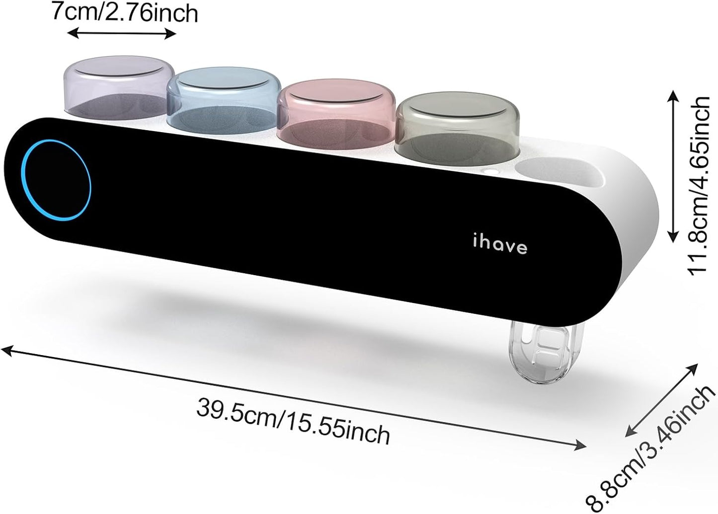Smart UV Toothbrush Sterilizer & Organizer – “ihave” Wall-Mounted Solution for the Whole Family
