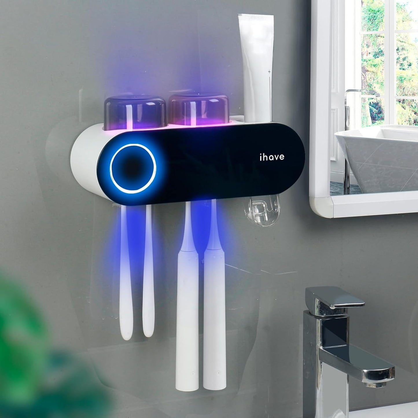 Smart UV Toothbrush Sterilizer & Organizer – “ihave” Wall-Mounted Solution for the Whole Family