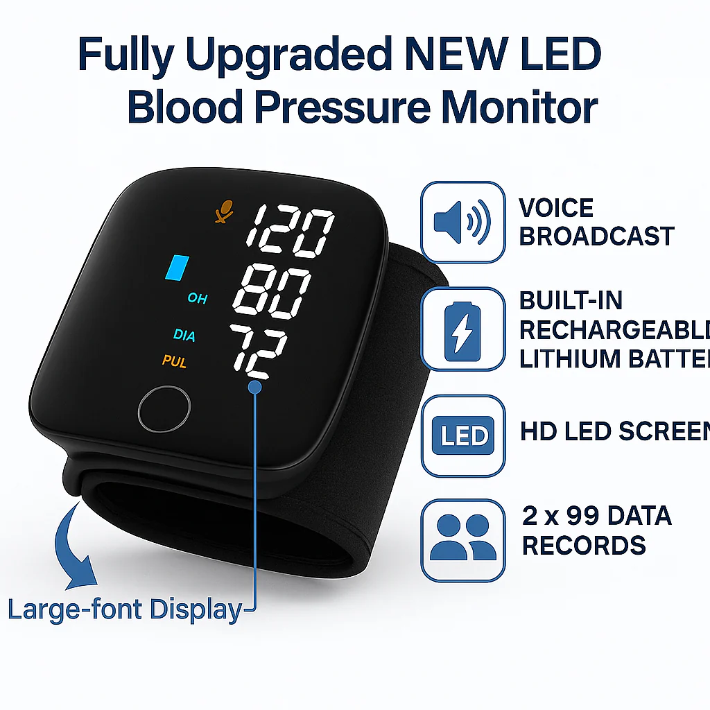 Wrist Blood Pressure Monitor Led Display VNP