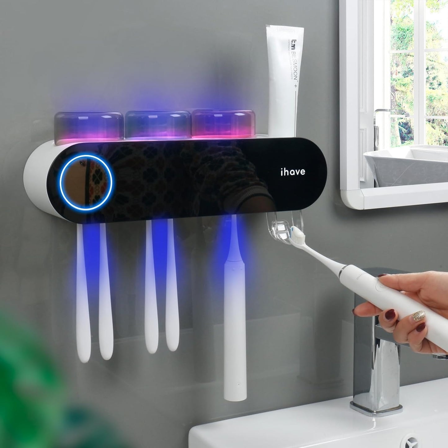 Smart UV Toothbrush Sterilizer & Organizer – “ihave” Wall-Mounted Solution for the Whole Family