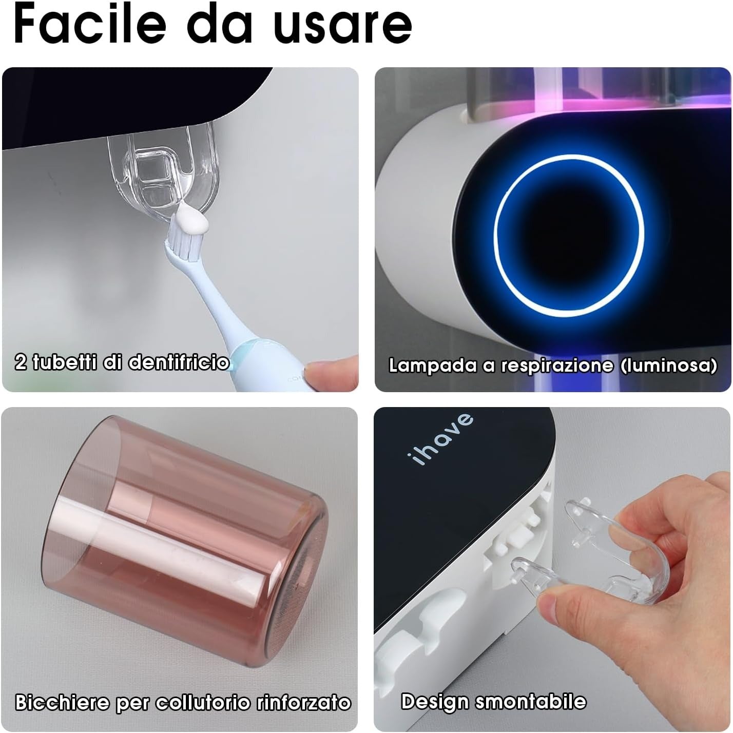 Smart UV Toothbrush Sterilizer & Organizer – “ihave” Wall-Mounted Solution for the Whole Family