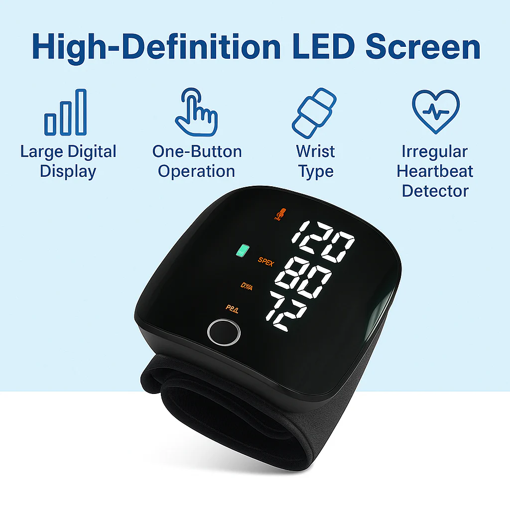 Wrist Blood Pressure Monitor Led Display VNP