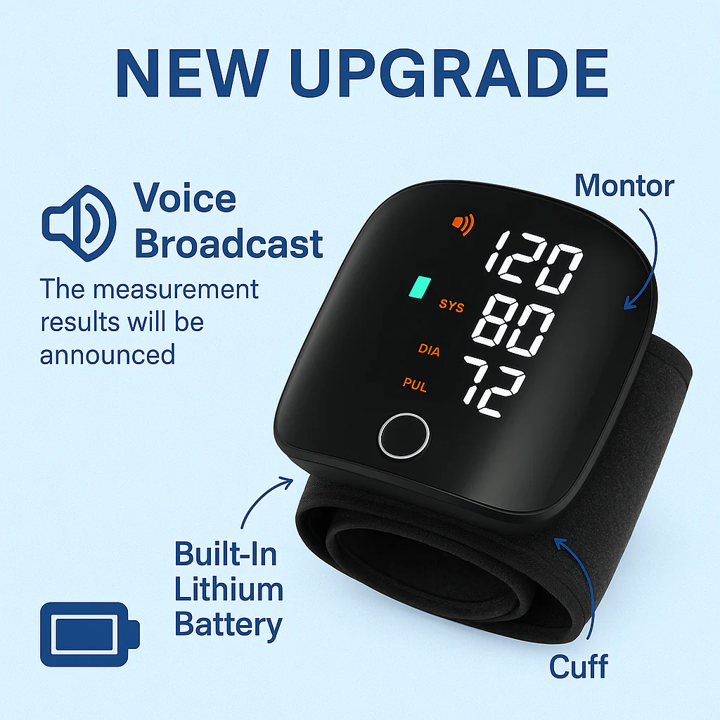 Wrist Blood Pressure Monitor Led Display VNP