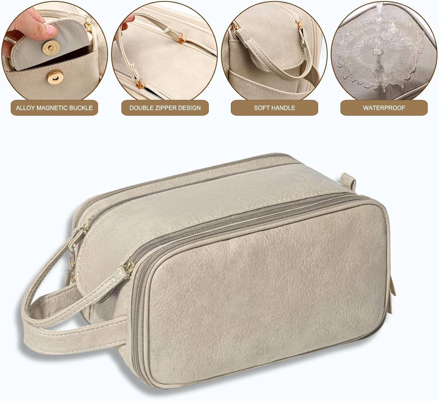 Portable Makeup Bag, Back To School, Fall Large Capacity Cosmetic Storage Bag, Travel Accessories, Travel Essentials, Zipper Makeup Organizer Pouch, Versatile Storage Stationery, Cosmetics Organizer, Brush Pouch, Vanity Bag Organizer, Makeup Bag Set