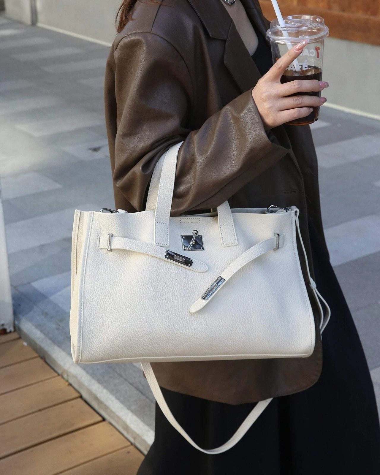 Urban Luxe — Genuine Leather Power Tote. Women’s shoulder bag