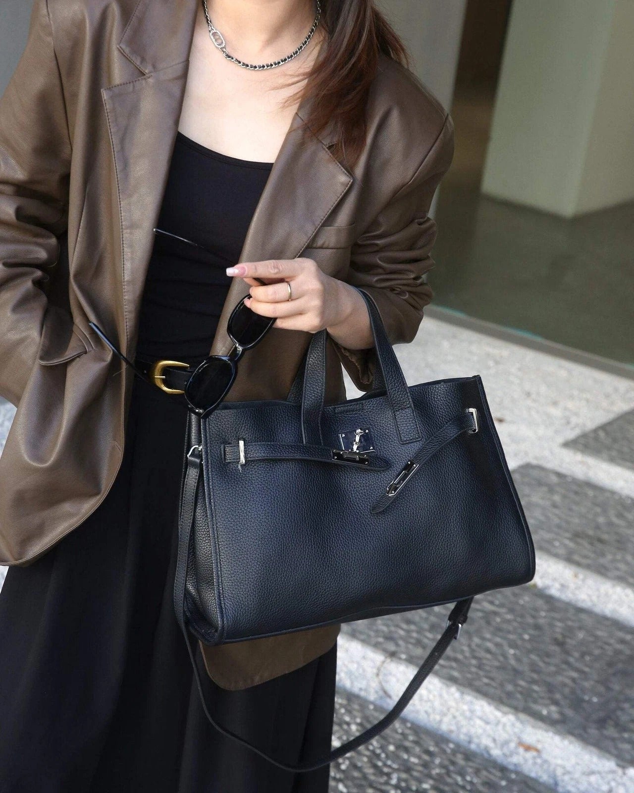 Urban Luxe — Genuine Leather Power Tote. Women’s shoulder bag