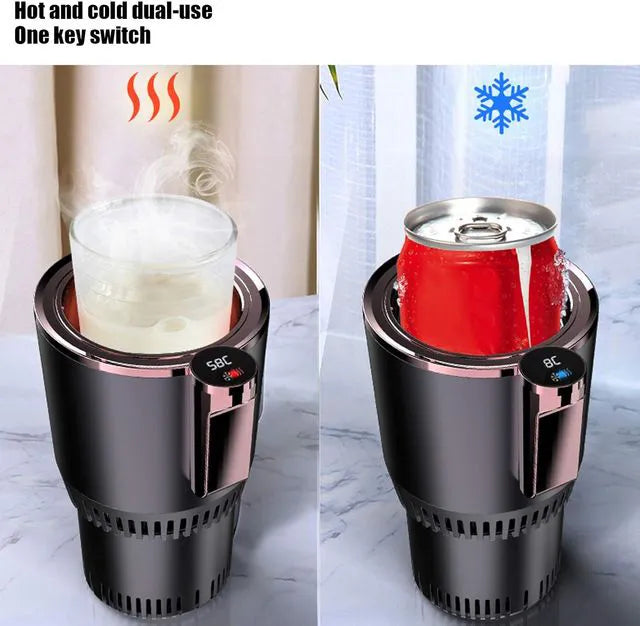 🚗🥤 2-in-1 Smart Car Cup – Cooler❄️ & 🔥 Warmer for Perfect Drinks Anytime!
