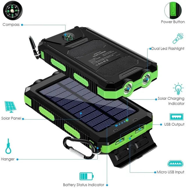 🔥Hot Sale 49% Off 💥Waterproof Solar Power Bank