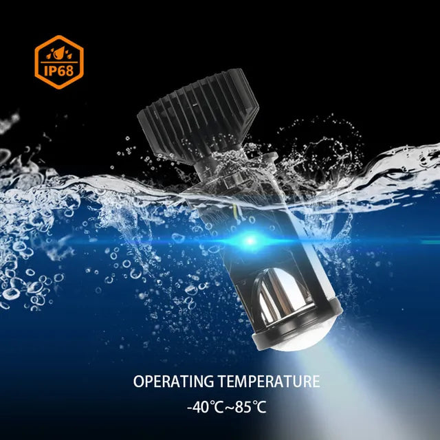Mini Universal Projector LED Headlight - For all bikes and all cars