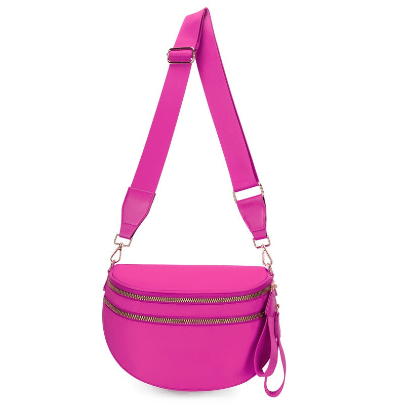 New Version šLimited Time Discountš„Black and White Checkered Nylon Bum Bag