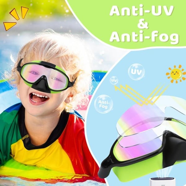🥽 Kids Swimming Goggles 6–16 Years – UV & Anti-Fog, Leak-Proof, Wide View