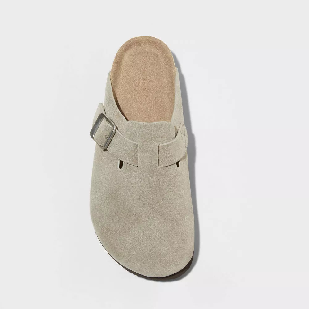 Classic Round-Toe Cork Clogs – Casual Suede Slip-Ons for Men & Women
