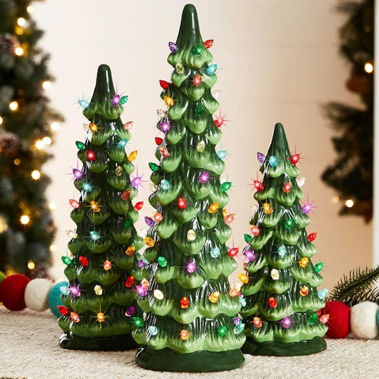 🏆Flash Sale⚡ 50K+ SOLD! Almost Gone-💥Retro Hand-Painted Tabletop Christmas Trees🎄