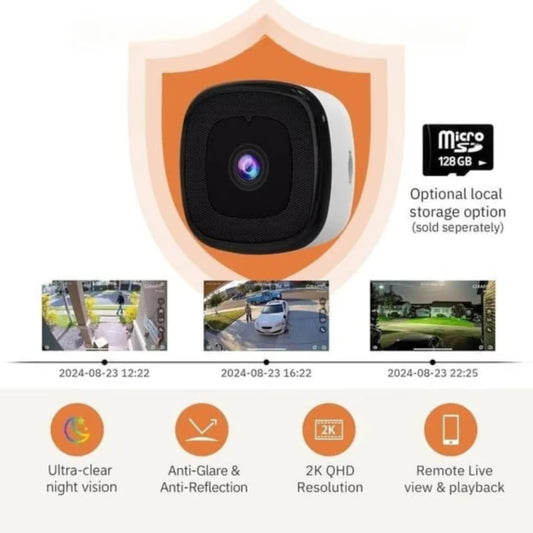 🔥 Crystal-clear 2K security camera 🎥 Color Night Vision 🌙 24/7 Recording & Smart Alerts 🚨