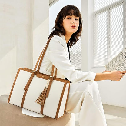 Laptop Bag for Women 17 inch Lightweight Canvas Laptop Tote Bag