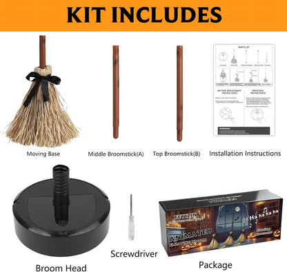 【💥Halloween Sale 49% OFF】🧙‍♀️🪄Floating Witch's Broom –Haunted Dancing Broom - LHT