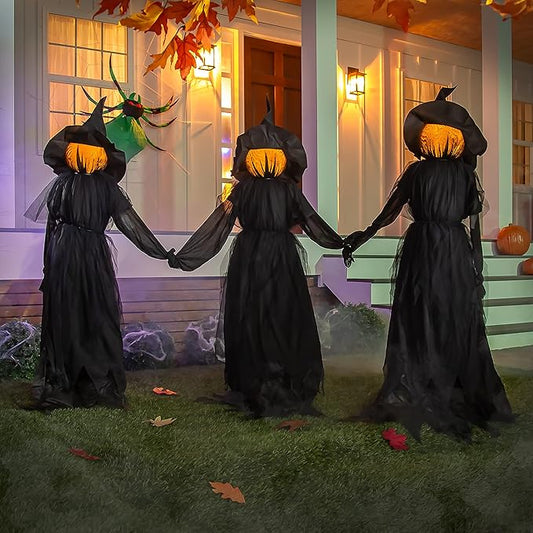 🔥Last Day 49% OFF🎃2025 Halloween Sale 🧙‍♀️Lighted Halloween Witch Stakes VNP