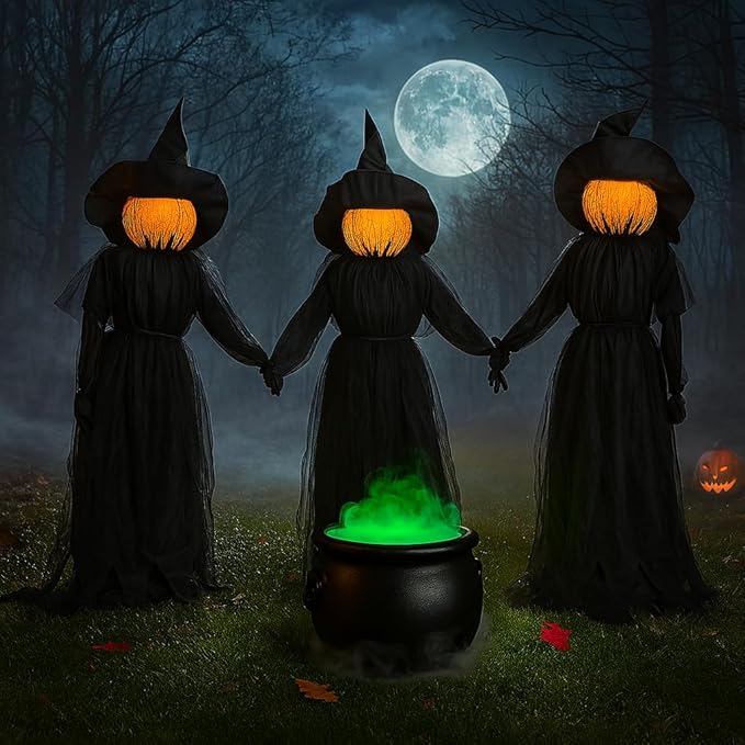 🔥Last Day 49% OFF🎃2025 Halloween Sale 🧙‍♀️Lighted Halloween Witch Stakes VNP