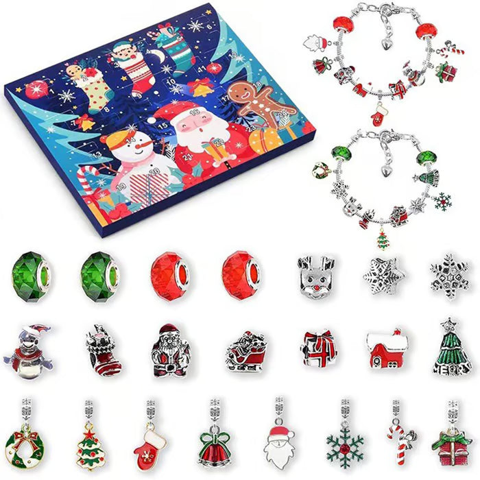 DIY 24 Days Christmas Countdown Calendar Bracelets Set - LHT