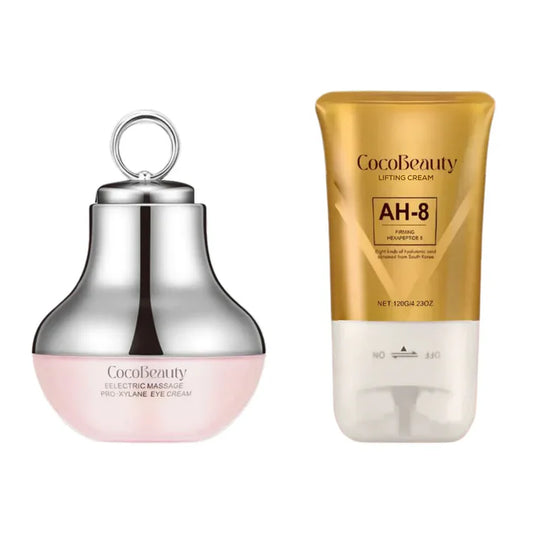 Light Eye Massage Creamwith Caffeine & Hyaluronic Acid for Dark Circles Firming Fine Lines Hydrating Moisturizing Radiant Skin Care with Red Light Micro-Vibration Head