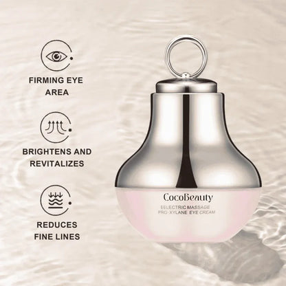 Light Eye Massage Creamwith Caffeine & Hyaluronic Acid for Dark Circles Firming Fine Lines Hydrating Moisturizing Radiant Skin Care with Red Light Micro-Vibration Head