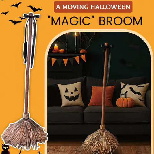 【💥Halloween Sale 49% OFF】🧙‍♀️🪄Floating Witch's Broom –Haunted Dancing Broom - LHT